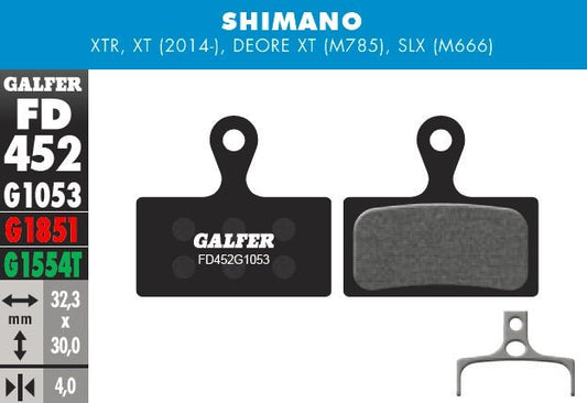 Pastillas de Freno Galfer para Shimano M985/785/666/7000/8000/9000/9020 - FIERRIDE