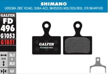 Pastillas de Freno Galfer para Shimano Ultegra, Dura-Ace, RS305/405/505/805, GRX, XTR M9100 - FIERRIDE