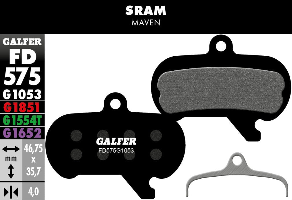 Pastillas de Freno Galfer para Sram Maven - FIERRIDE