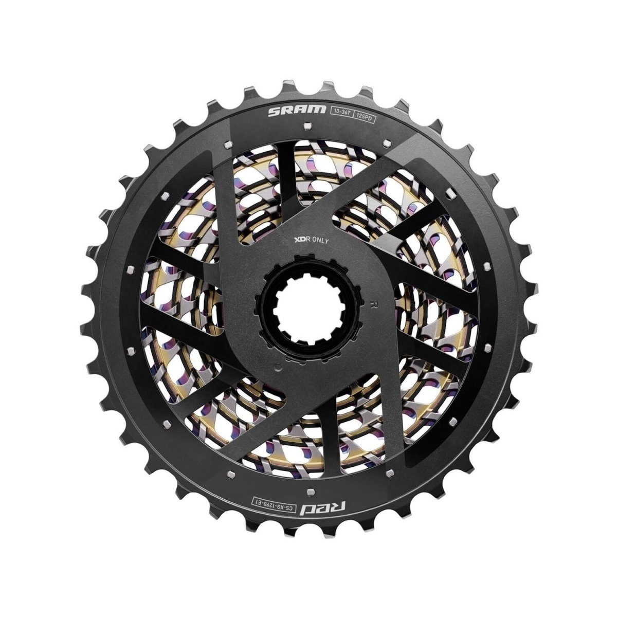 Piñón SRAM RED XG-1290 XDR 12V 10-36T Rainbow X-Dome - FIERRIDE