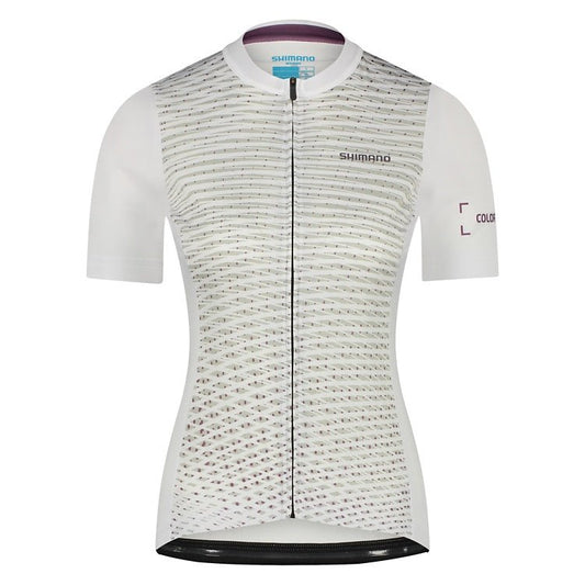 Tricota Manga Corta Shimano Colore, Blanco/Gris, Mujer, Talla L - FIERRIDE