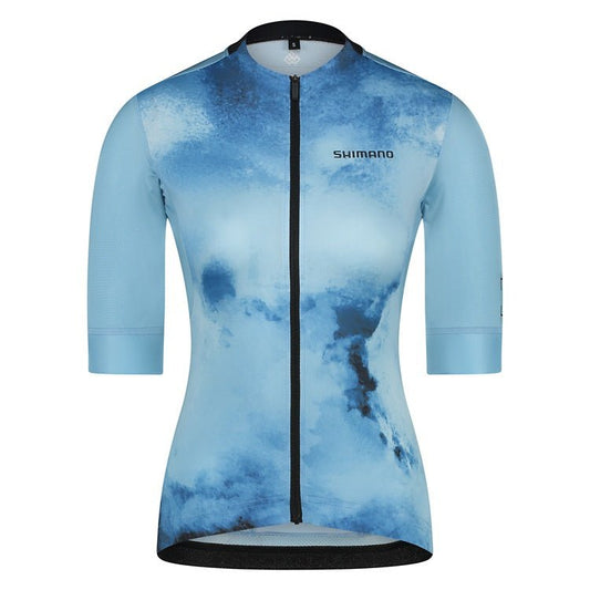 Tricota Manga Corta Shimano Eleganza, Azul Periwinkle, Mujer, Talla L - FIERRIDE